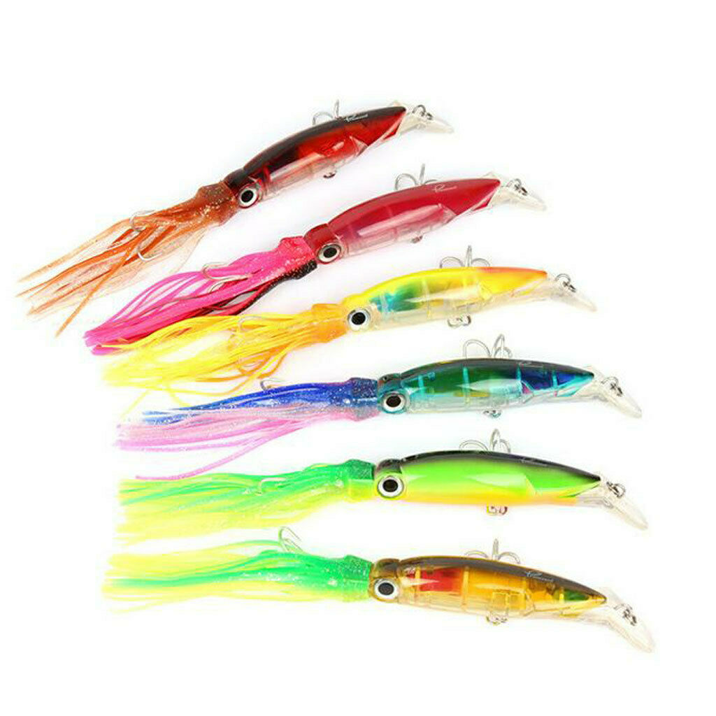 2pcs Bait Hook Tuna Marlin Lure Squid Jig Tackle Fishing Attraction Fish