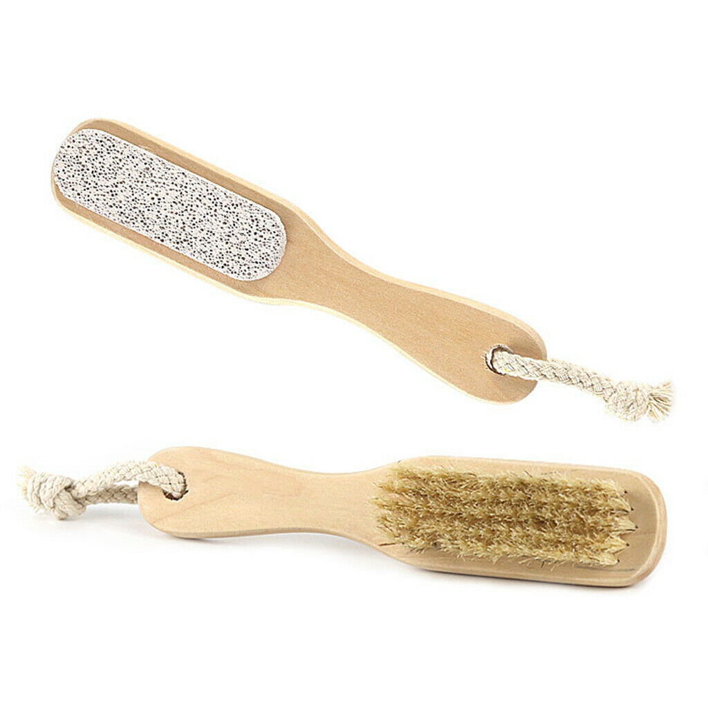 2 in 1 Foot Stone Callus Brush Dead Skin Pumice Scrubber Exfoliate Remover
