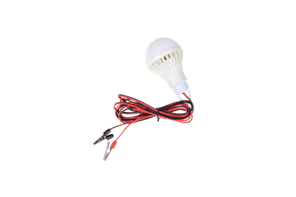 12V 5W LED bulb camping solar hunting emergency portable clip lamp Light J ul Qx