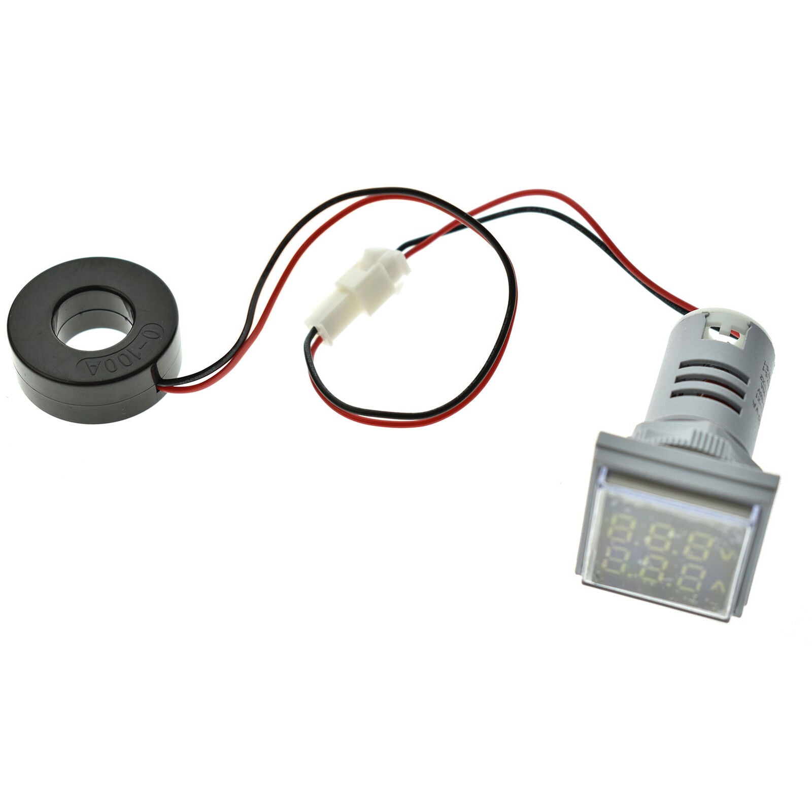 Voltmeter Digital 0-100A Ammeter Meter Gauge LED 60-500V Dual AC Display Voltage