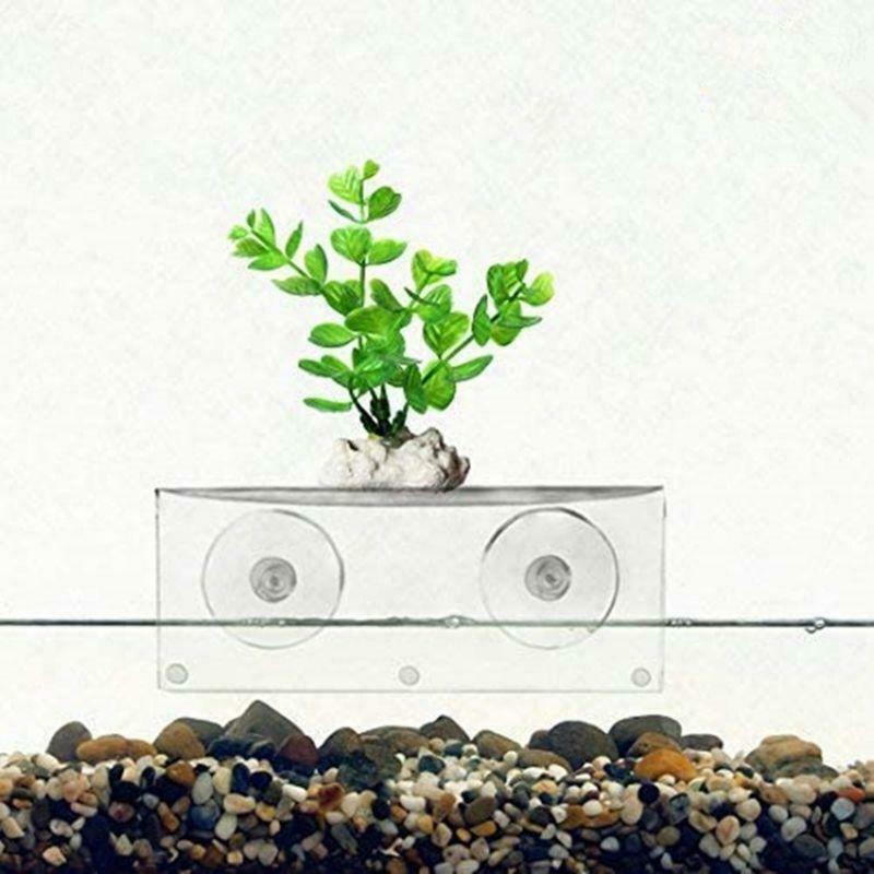 Ledge Suction Cup Window Shelf Acrylic Plant Shelf For Garden Bathroom Organizer
