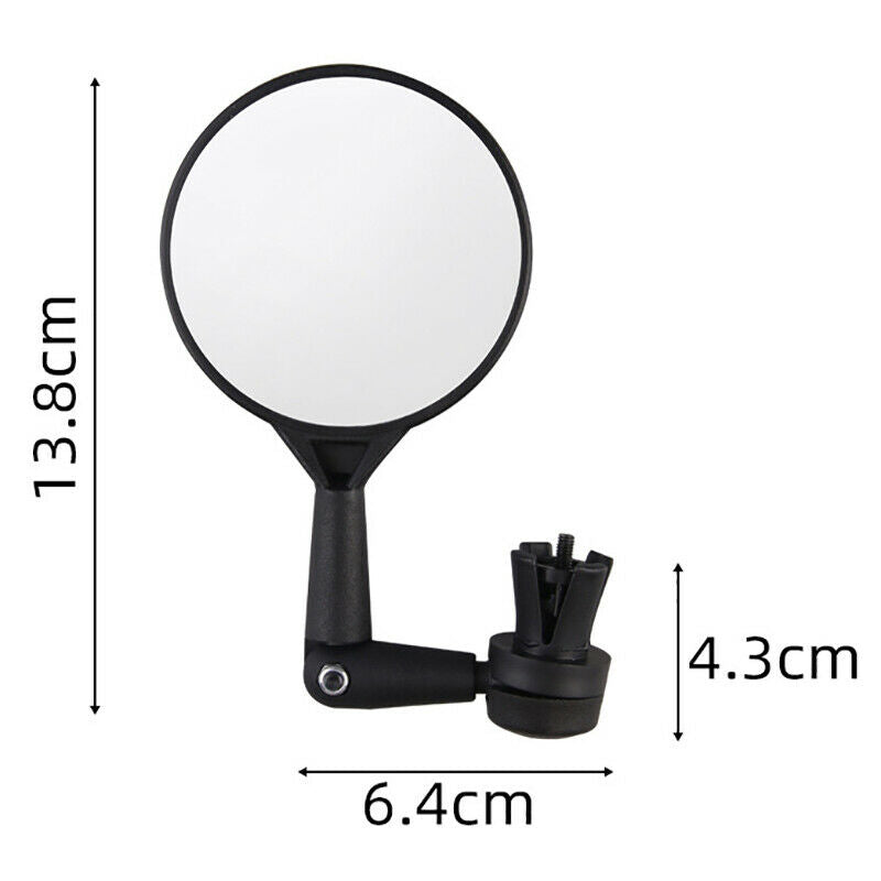 1Pc Universal Bicycle Rearview Handlebar Mirrors Cycling Rear View MirrorB-j SJ