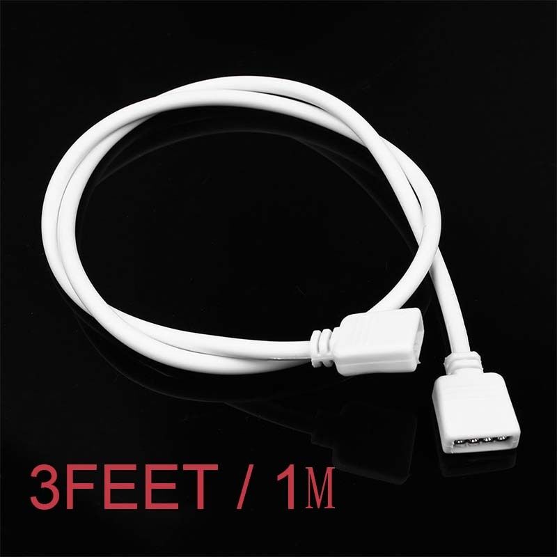 10pcs 3FT 1M 4 Pin Extension Connector Cable Wire For RGB 5050 3528 LED Strip