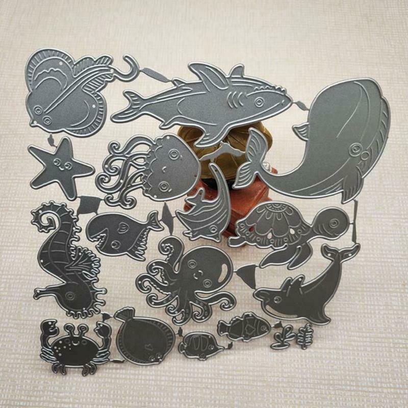 Ocean Animals Metal Cutting Dies Stencil DIY Scrapbooking Album Paper Card Mold