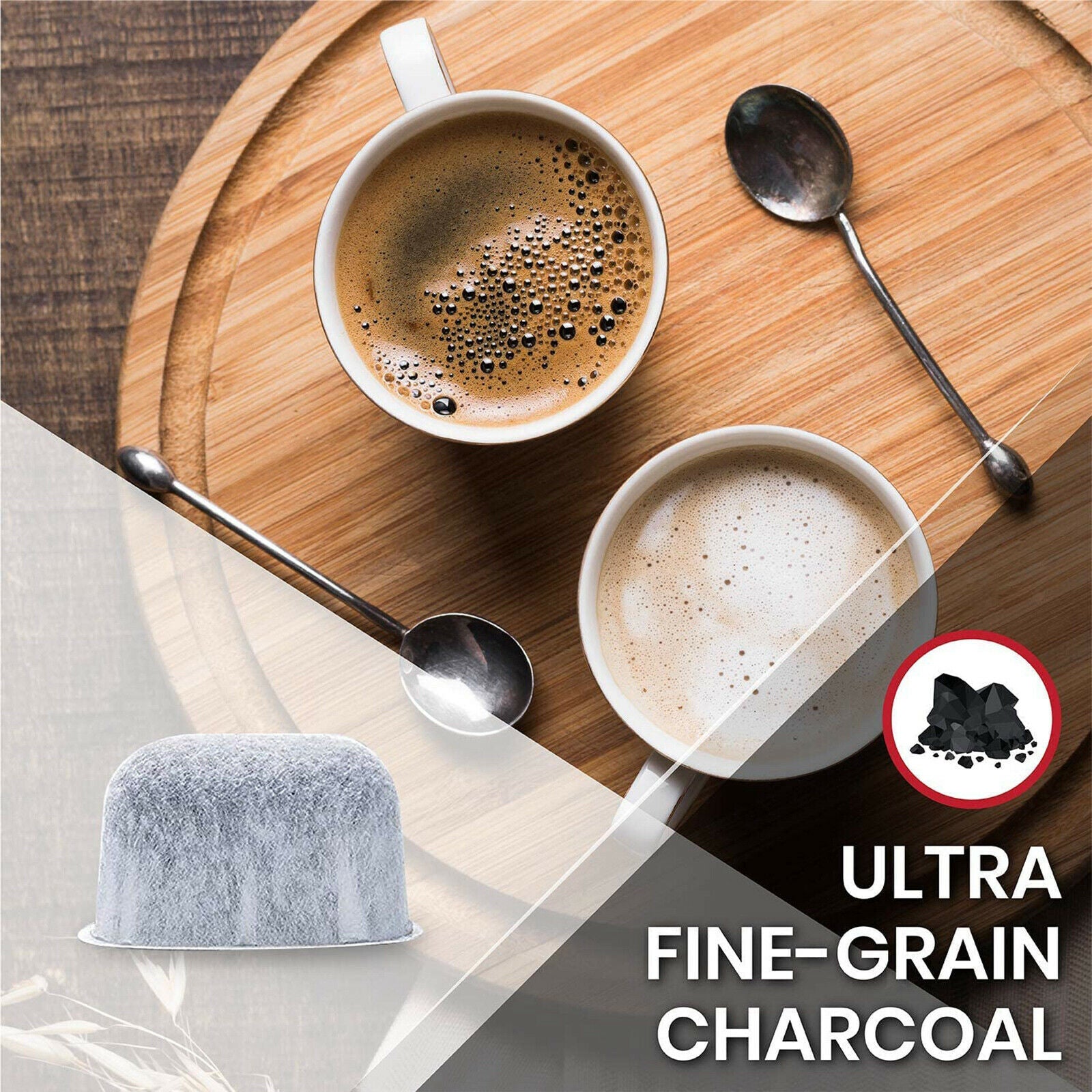6 Pack Charcoal Water Filters for Cuisinart Coffee Machines Easy to Replace