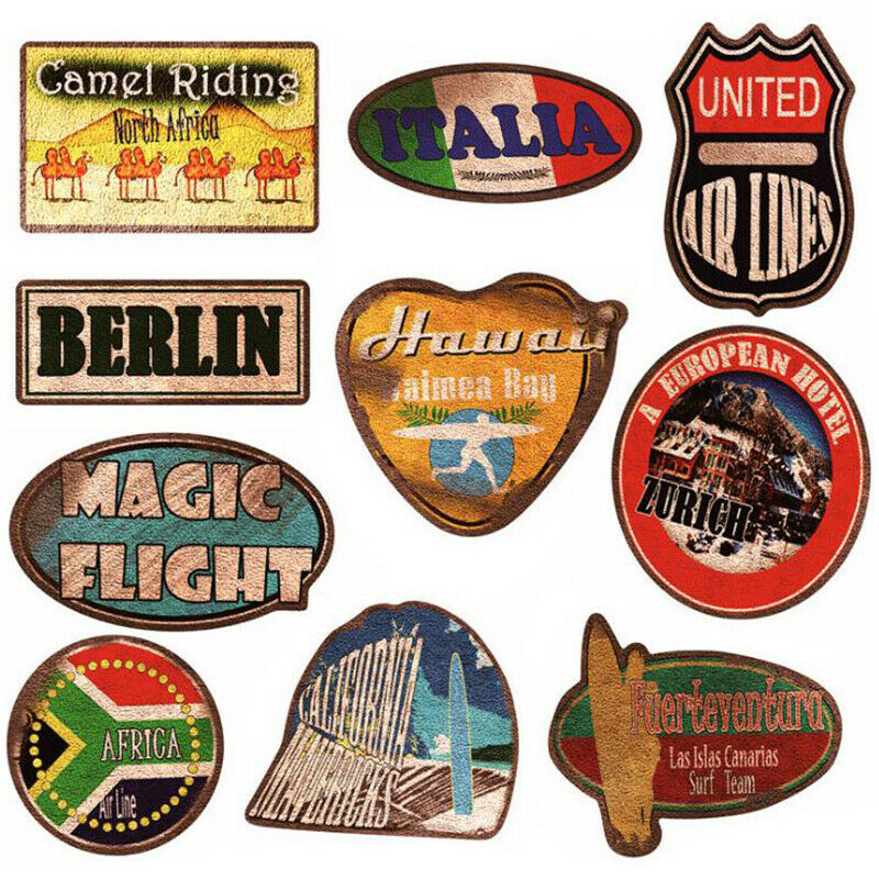 36Pcs Retro Beach Surfing Waterproof Laptop Skateboard Luggage Guitar Sticke Lt