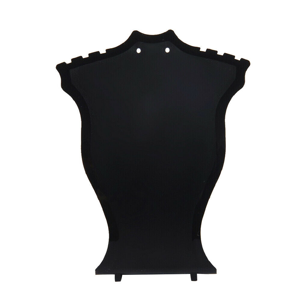 2X Novelty Plastic Sector Shape Stud Necklace Chain Jewelry Display Stand Black