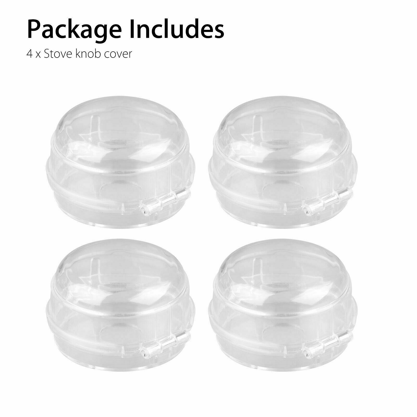 4PcsKitchen Stove Knob Covers Protection Locks Clear Universal for Child Safety