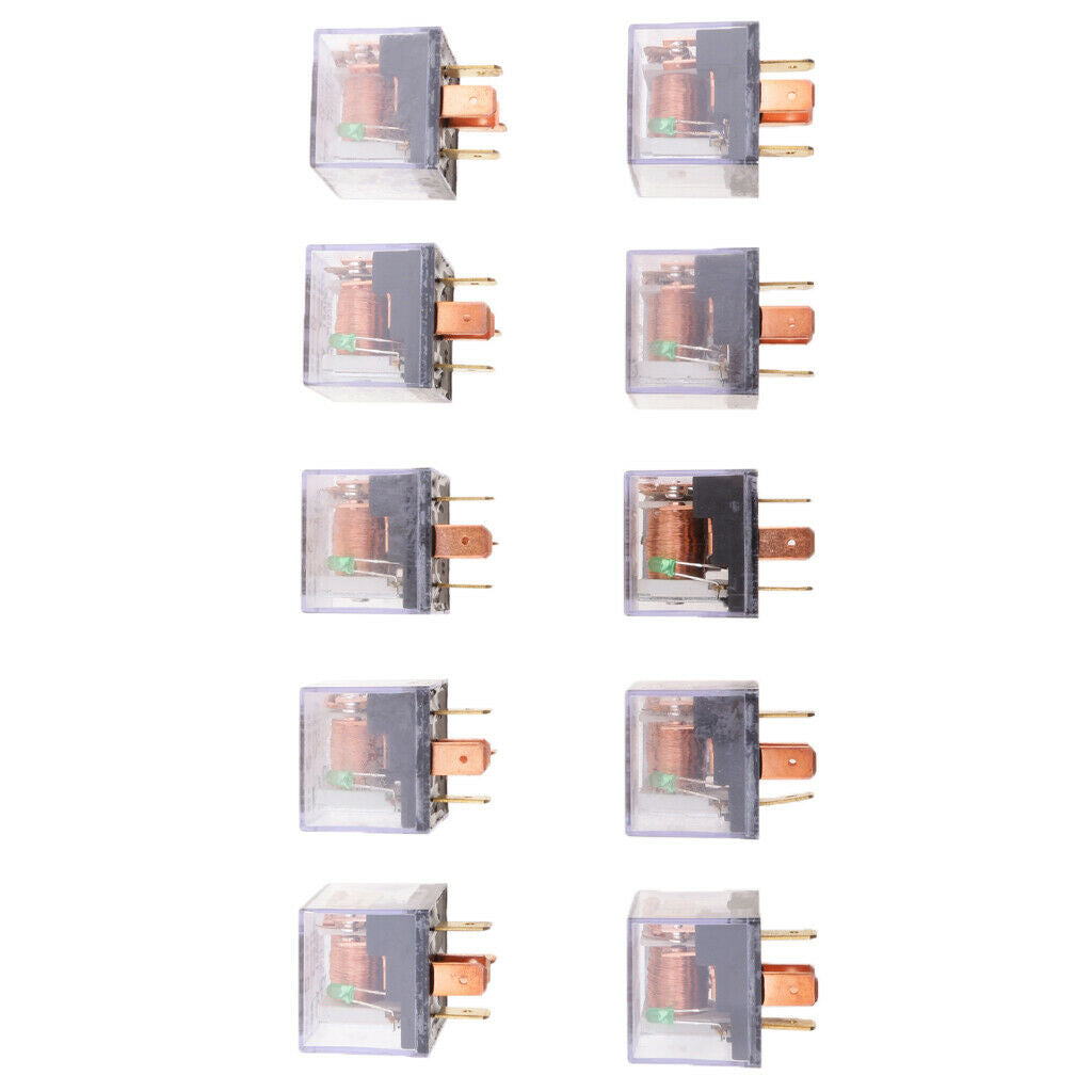 10 Pieces Car Motorcycle Boat 12V 80A 5Pins SPDT Relay Normally Open Contact