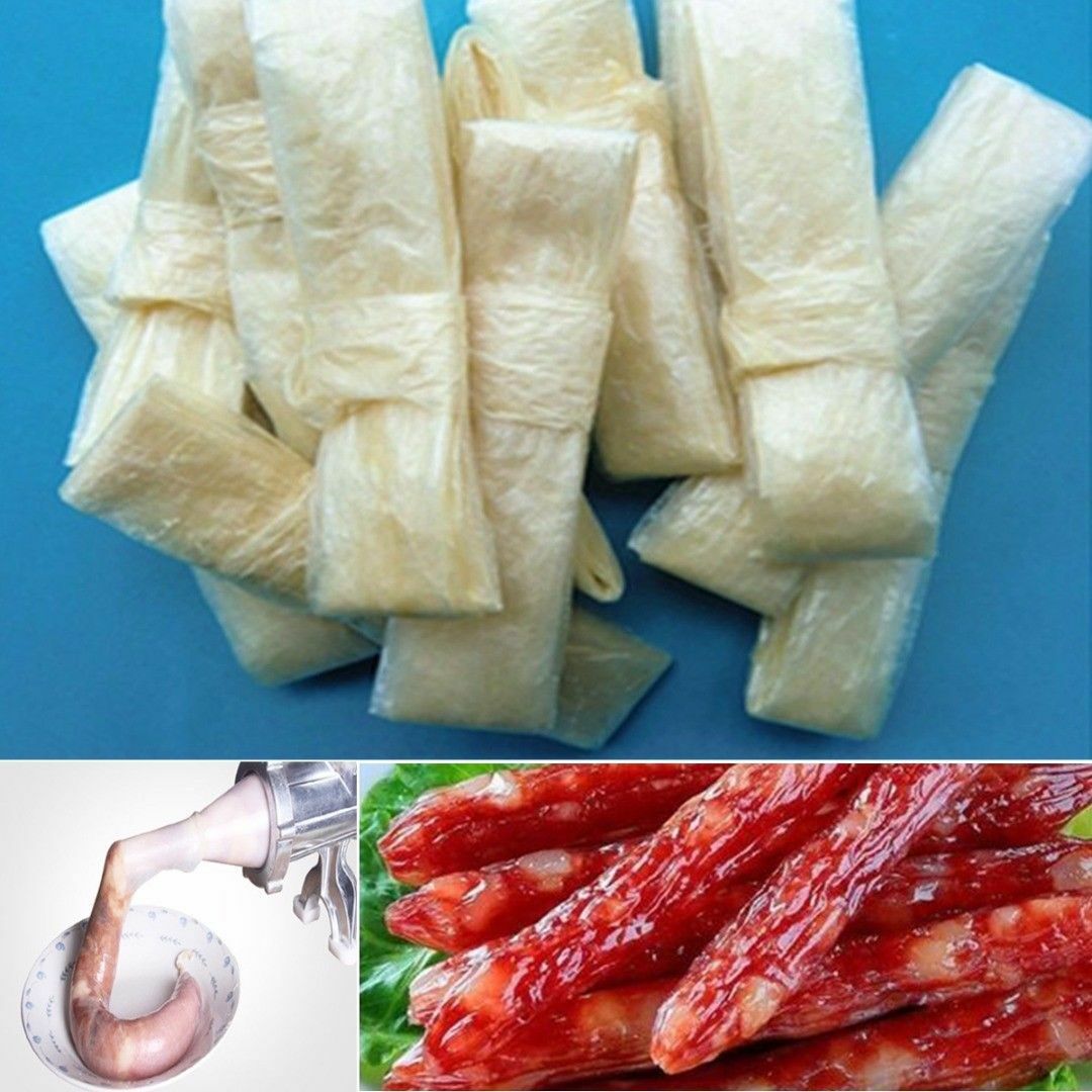 2.6m/3cm Natural Sausage Casings Skin Collagen Casing Smoked Fresh Roast Hot Dog