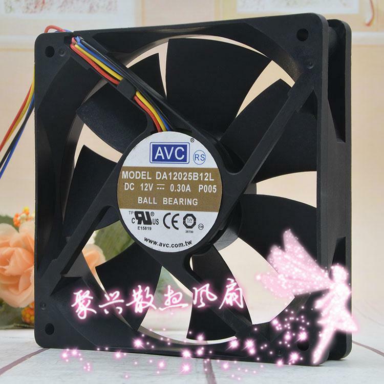 For 1pcs AVC DA12025B12L 12CM 12025 12V 0.30A Fan