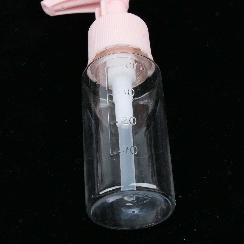 10 Pcs Refillable Cosmetic Containers Makeup Jars for Shampoo Emulsion Pink