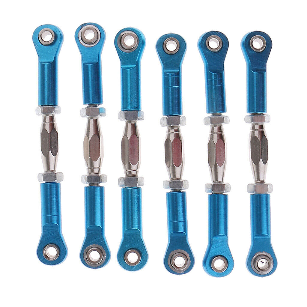6Pcs Blue Steering Servo Linkage Rod Connectors for 1/10 RC Cars Redcat HSP