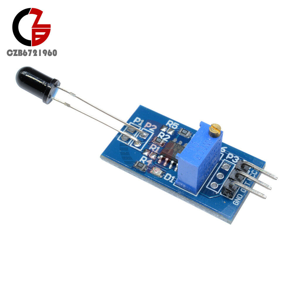 3.3/5V 760-1100nm LM393 Flame Sensor Module Temperature Sensor Board for Arduino