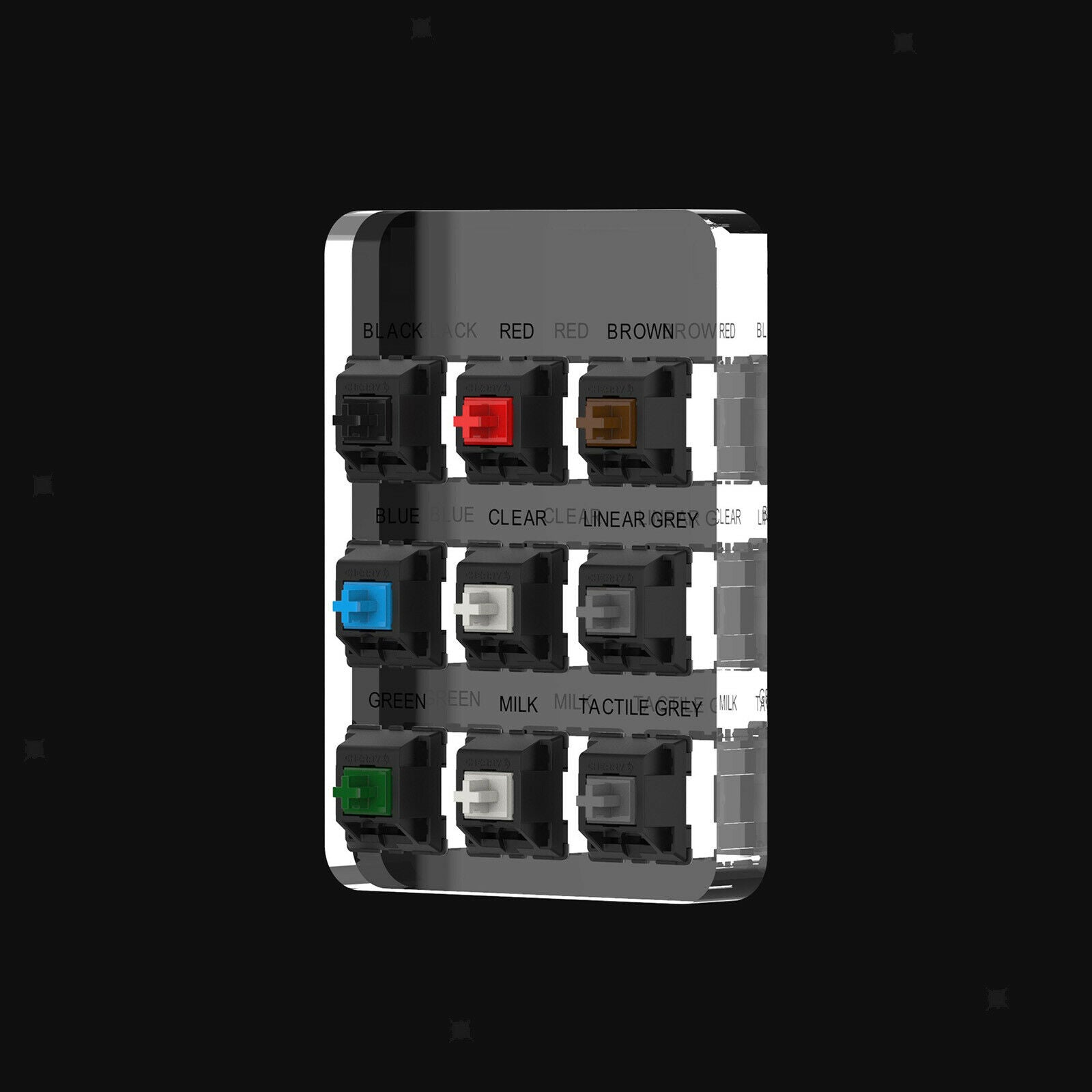9-Key Shaft Switch Tester for Cherry MX Keycap Tester Kit Display Stand