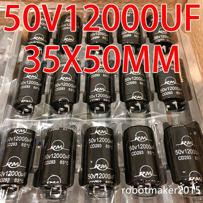 2 Pins 12000uf 12000mfd 50V 35*50 Electrolytic Capacitor CD293 series 85℃