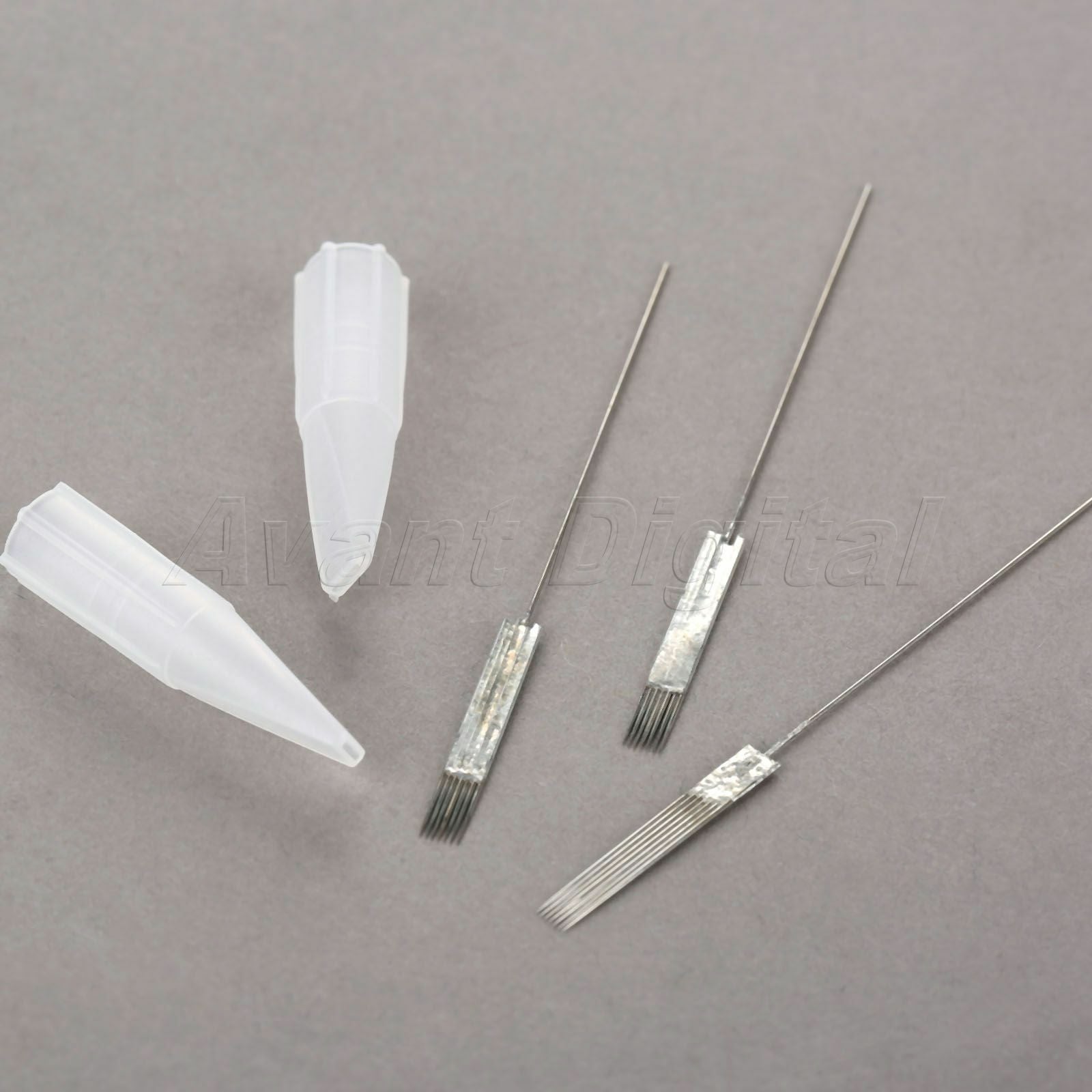 50x Pro 7F Tattoo Needles with 50x Flat Mouth 7F for Tattoo Machine Needle Tips