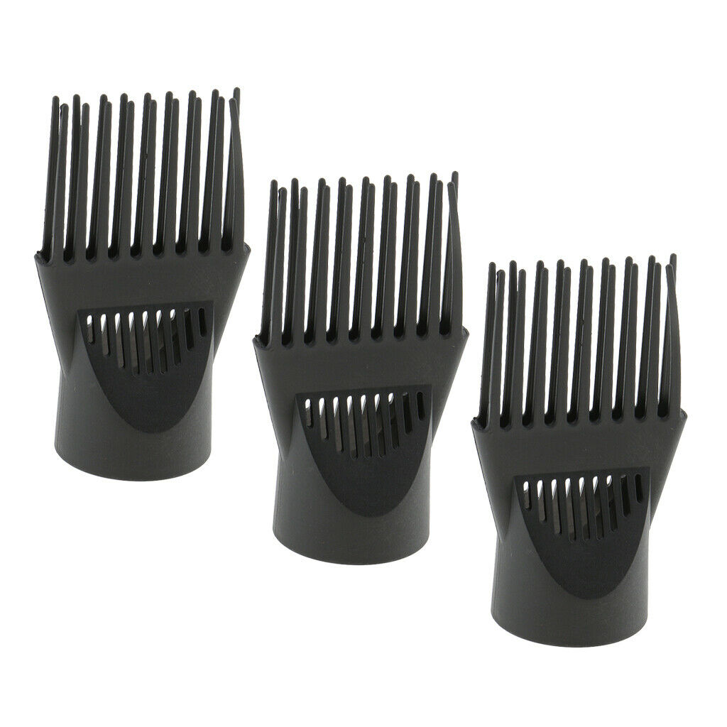 3 Pack Pro Salon Tool Hair Dryer Diffuser Wind Blow Cover Comb Attachment