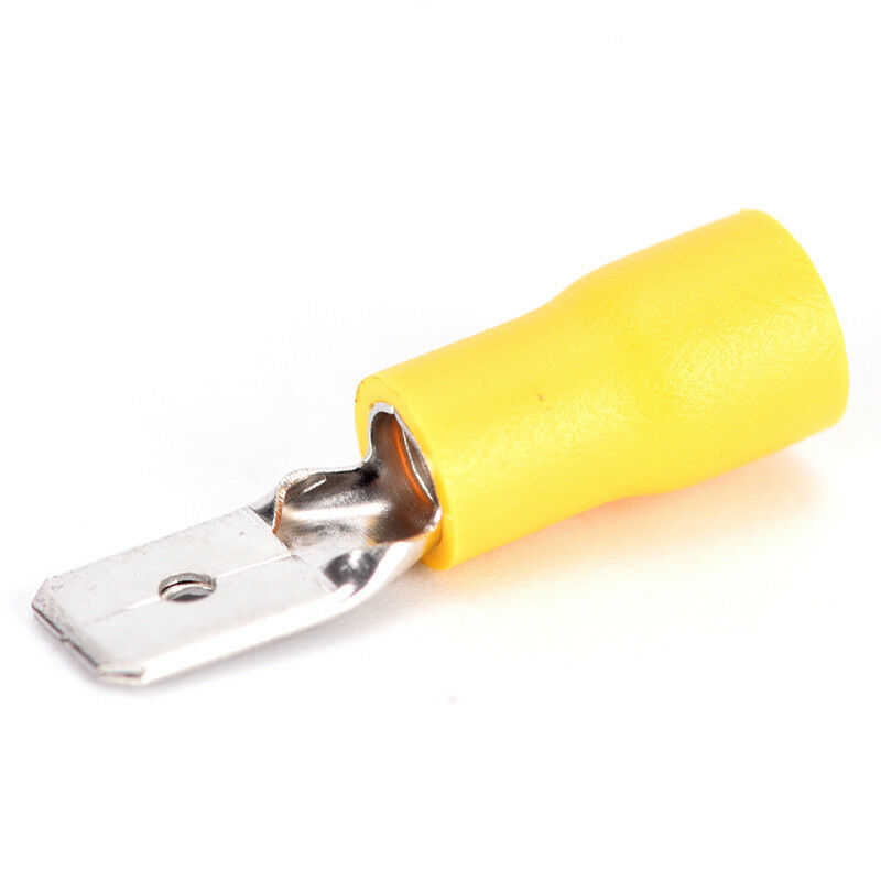 100x Assorted Crimp Spade Terminal Insulated Electrical Wire Connector Ye.l8