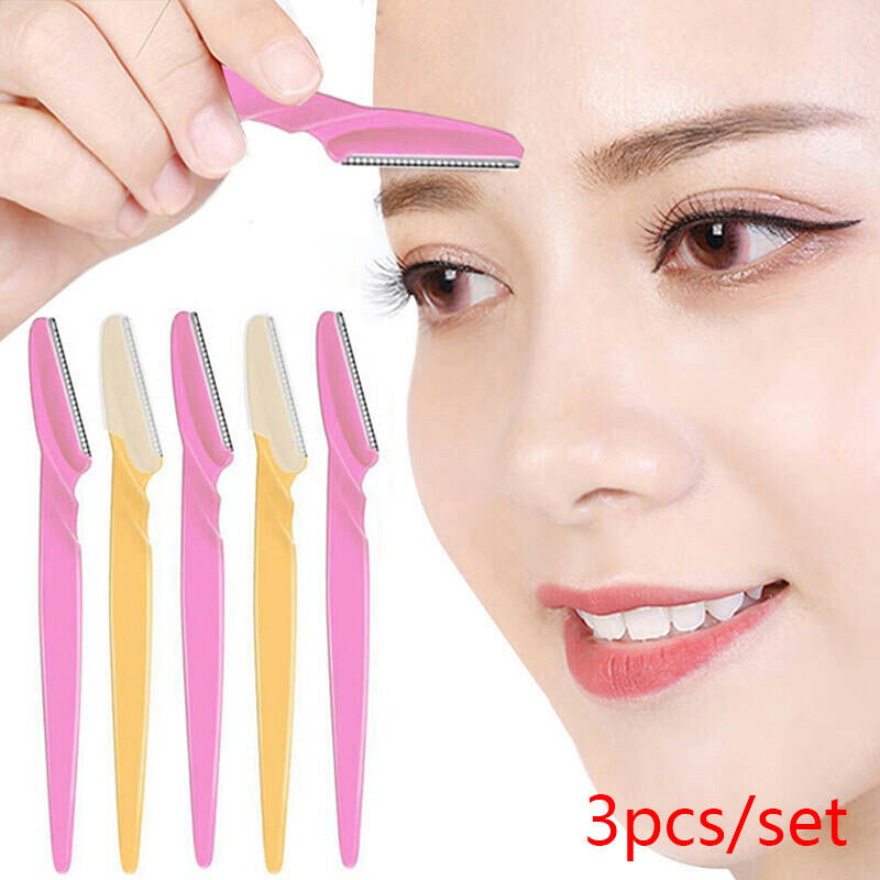 3Pcs/set Eyebrow Trimmer Hair Remover Set Women Face Razor Eyebrow Trimme.l8