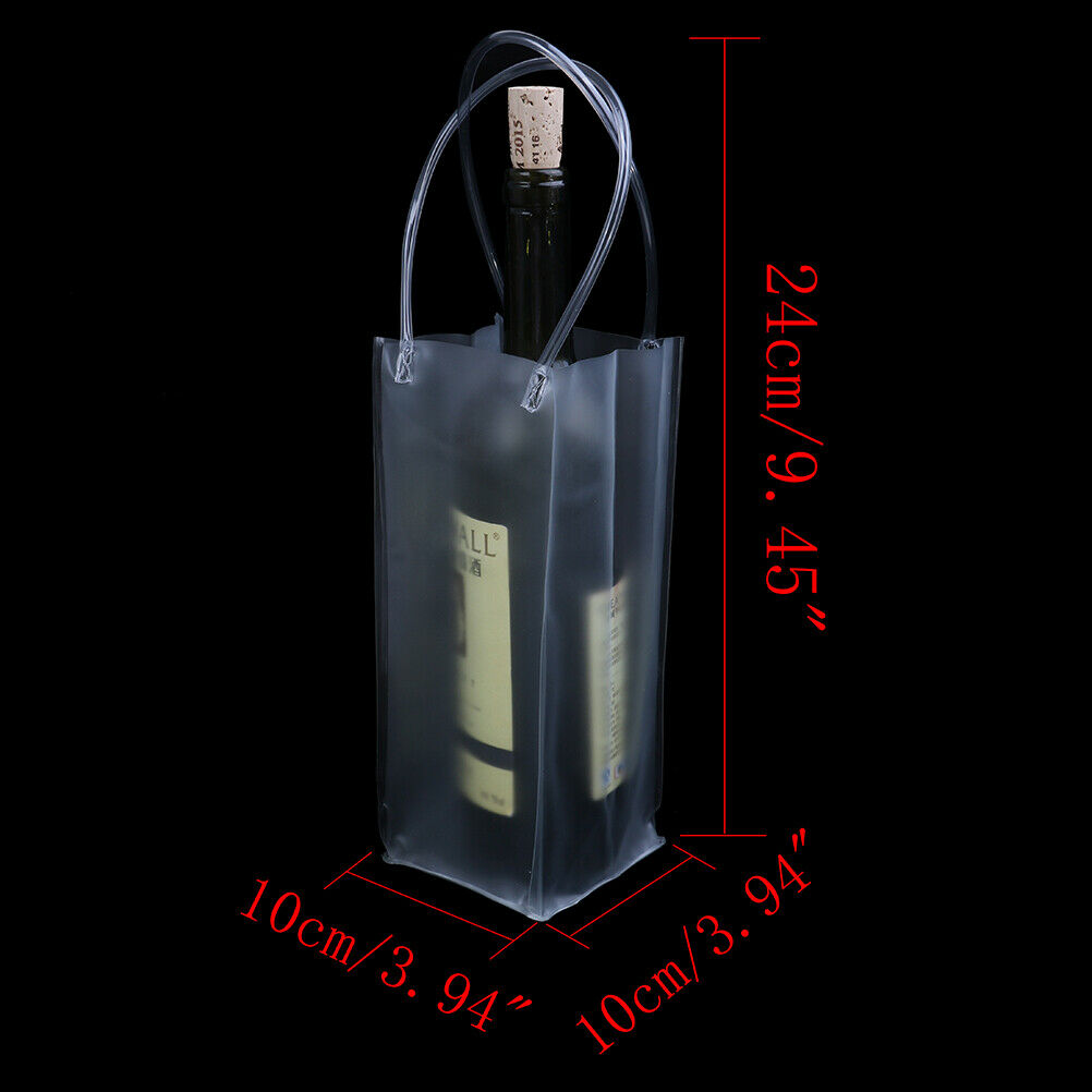 Durable Clear Transparent Pvc Champagne Wine Ice Pouch Cooler Bag With HJ.l8