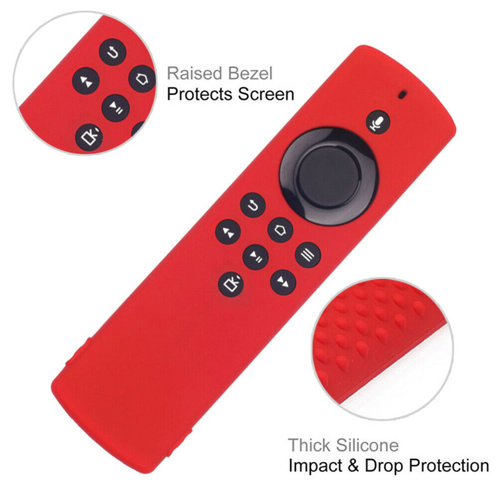 For Fire TV Stick Lite Remote Control Protective Case Silicone Remote Cover Red