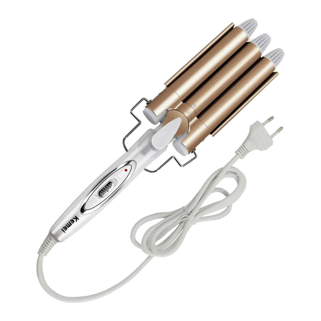 Pro Salon Barber Stylist Three Barrel Hair Curler 2-in-1 Twisted EU Plug