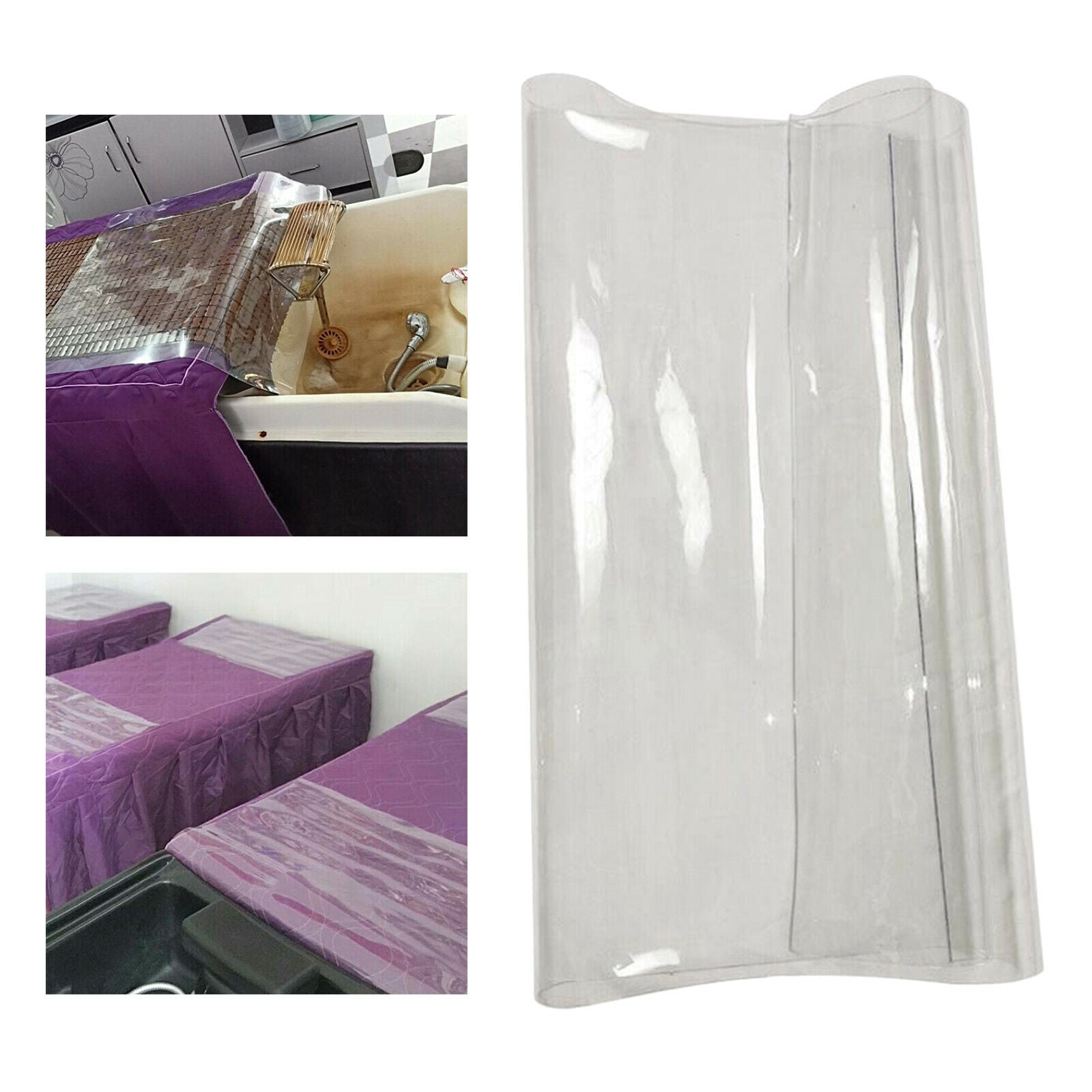 Reuseable Massage SPA Salon PVC Clear Waterproof Shampoo Bed Pad 50x60cm