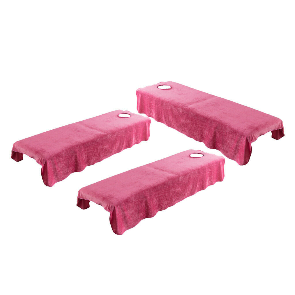 3x SPA Massage Table Bedding Sheets Beauty Salon Face Bed Cover 31x75inch