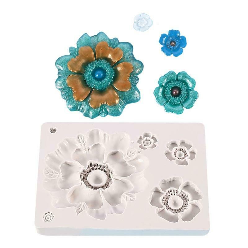 Flower Shape Silicone Mold Fondant Chocolate Candy Mould Cake Decorating Tool