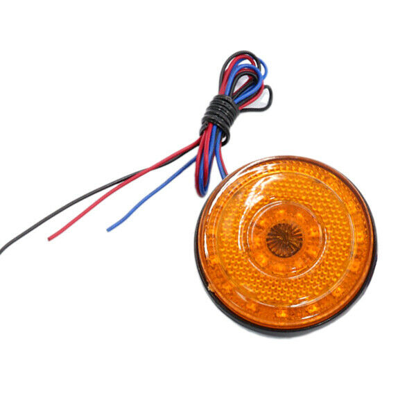 Car Motorcycle Trailer Amber Round Rear Tail Brake Stop Marker Light as