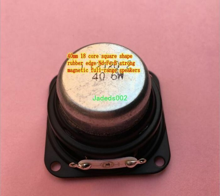 2pcs 40mm 4Ω 6W full-range speaker loudspeaker 4ohm Rubber edge Audio Parts
