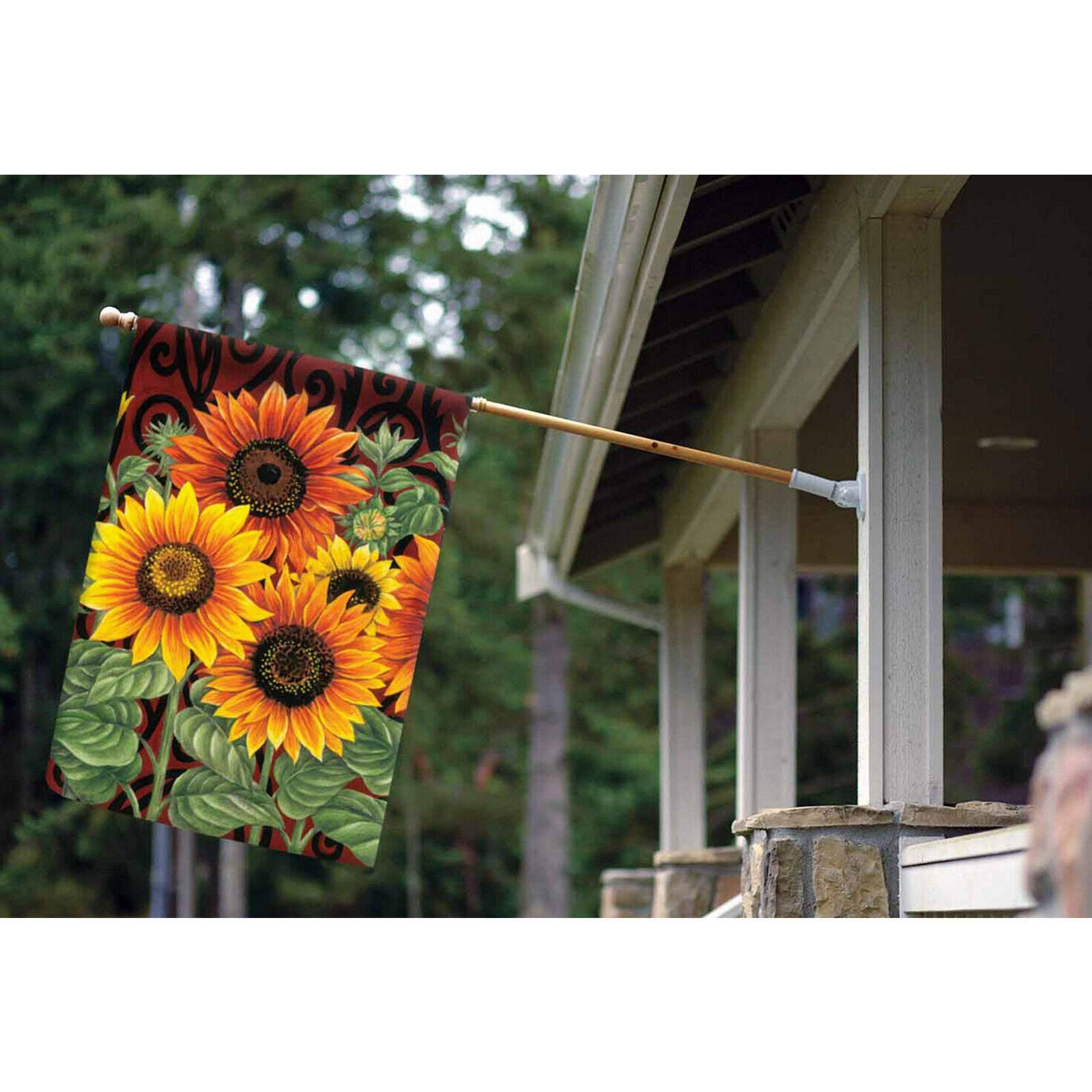 Sunflower Medley 28 x 40 Fall Autumn Yellow Flower House Flag