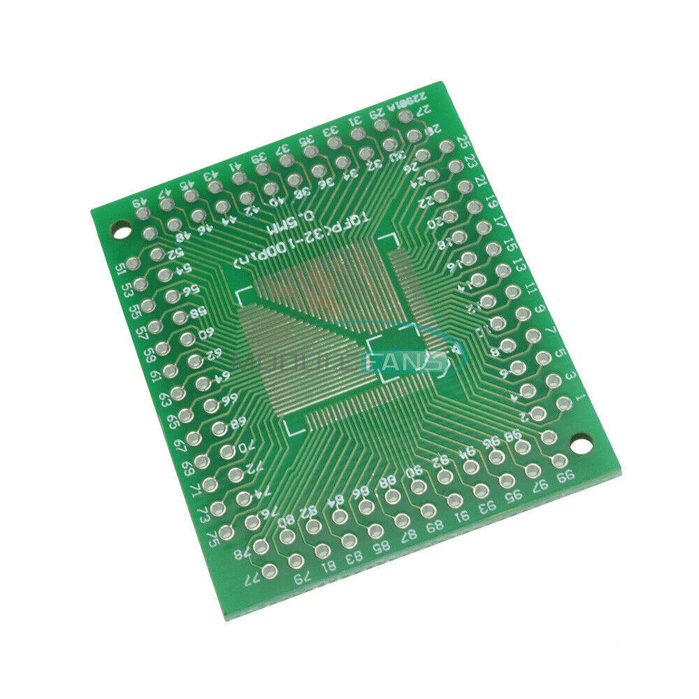 10PCS TQFP/QFP/LQFP/FQFP 32/44/64/80/100 To DIP PCB Board Adapter Converter