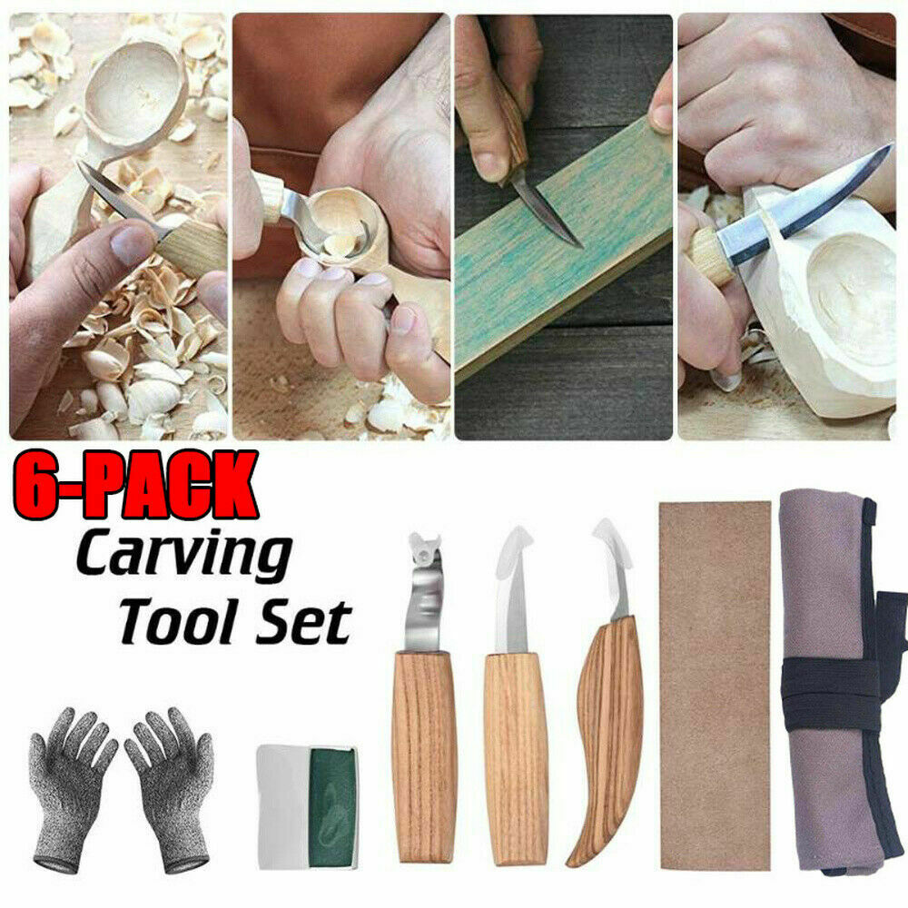 Wood Carving Knives Set  Spoon Kit Whittling Carpenter Tools Woodworking Tools