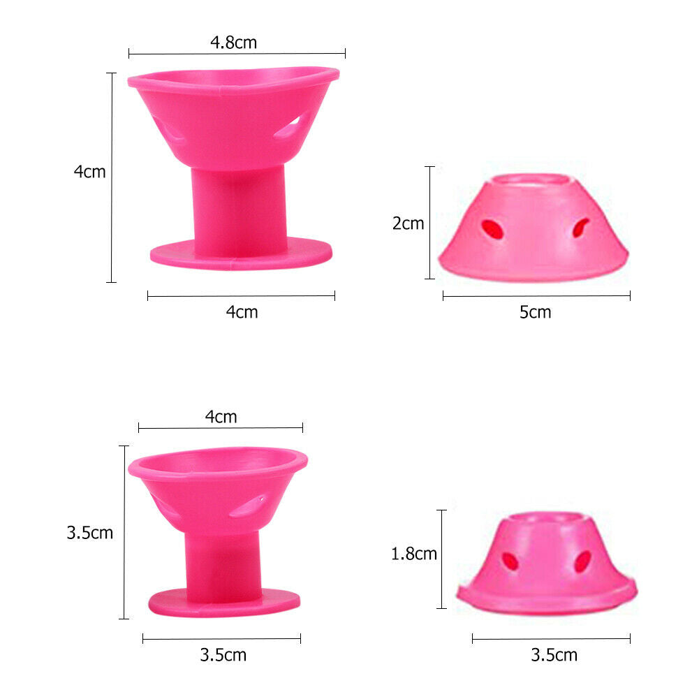 40pcs Mushroom Curlers Silicone Hair Roller Twist Hair Styling DIY Tools @