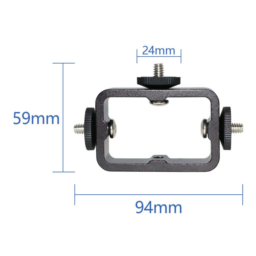 Three-Position Bracket Mobile Phone Holder Camera Clamps Easy to Use Black