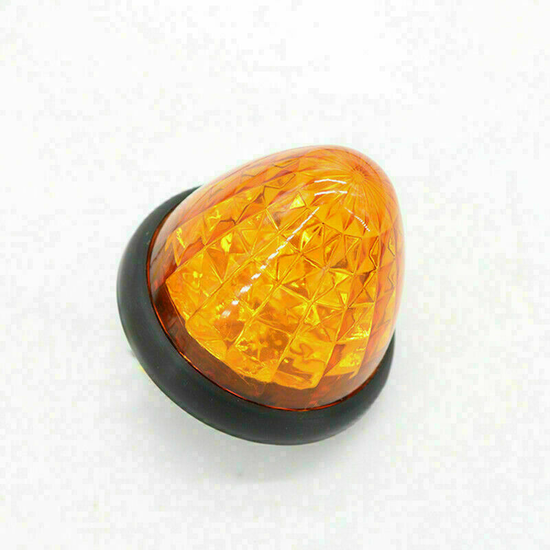 12pc Amber Round LED Side Marker Beehive Cone Lights for Peterbilt Truck Trailer