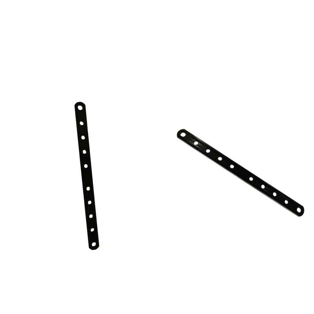 2 Pieces 12" Hanger Strap Universal Exhaust Muffler Drilled Bracket - Black