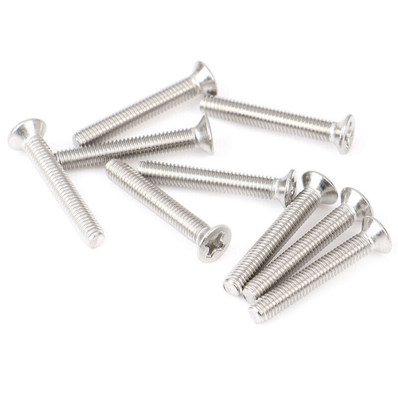200pcs M3 stainless steel 304 cross countersunk flat head machine screw set U Pb