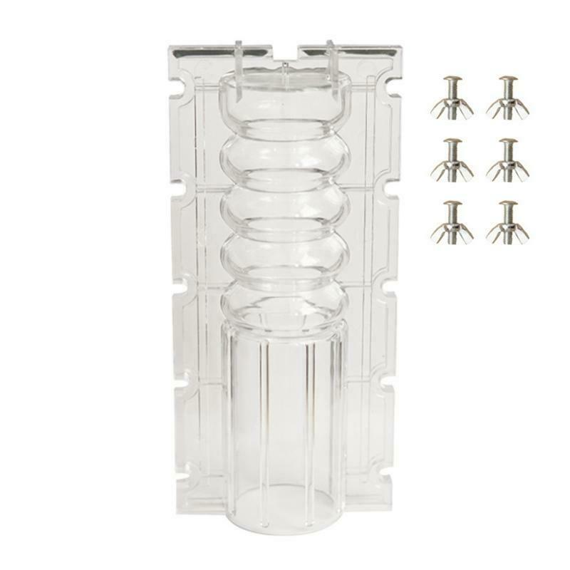 Striped Cylinder Candle Plastic Mold with Screws Clear Handmade DIY Craft Mould