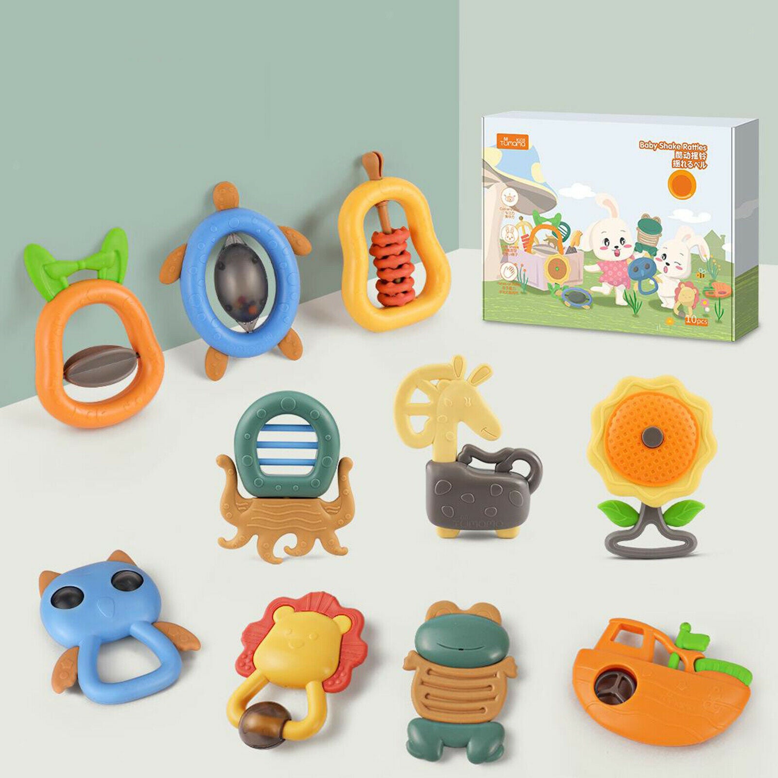Baby Rattle Teether Rattles Infant Shaking Bell Toys Gifts for Toddler