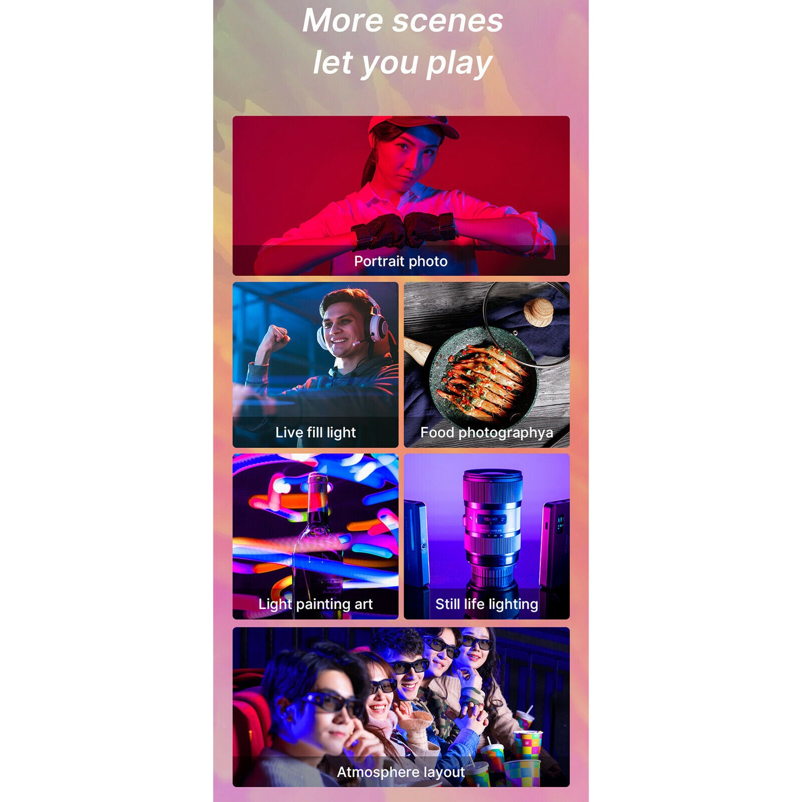 VL120 LED Video Camera Vlog Fill Light 3100mAh Rechargeable For Photography