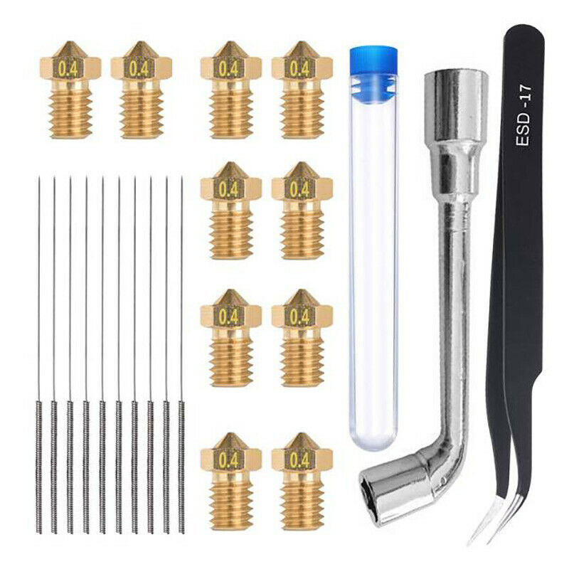 4X(23Pcs Nozzle Cleaning Kit 0.4mm Nozzle 0.4mm Cleaning Needle Tweezers WrE6L7)