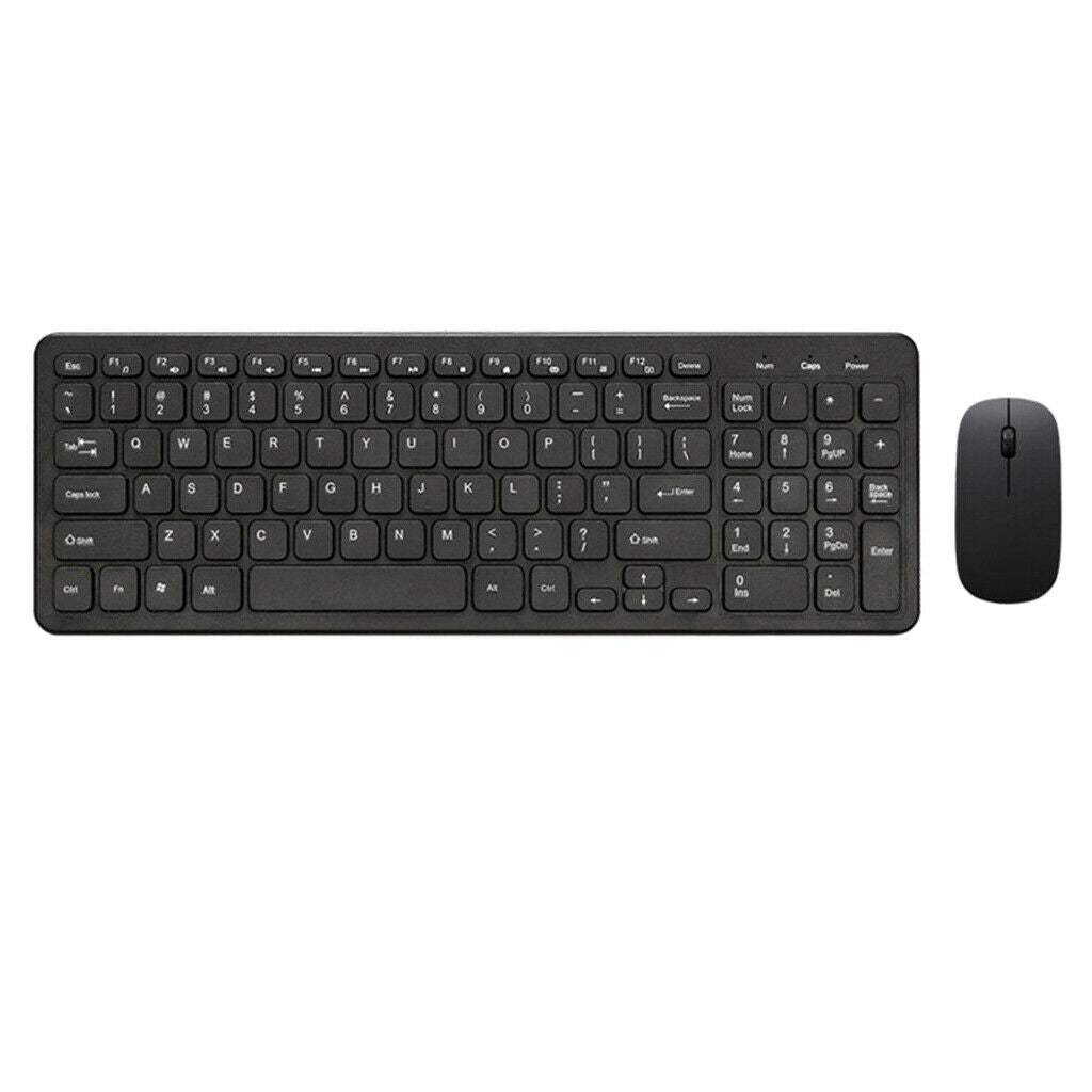 2.4G Wireless Keyboard and Mouse Cordless Set for PC Latptop Desktop Black