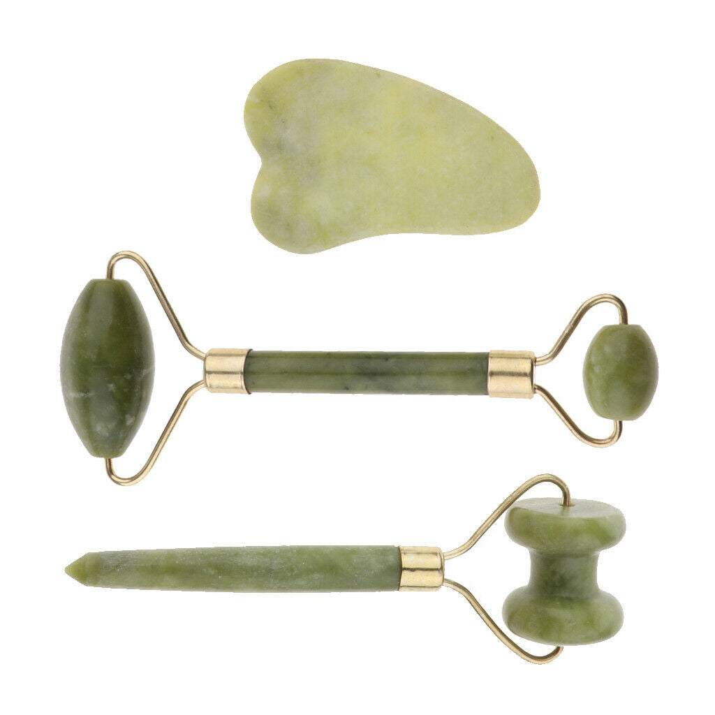 3 Sets Facial Jade Roller Gua Sha Massager for Face/Eye/Neck Lifting Tools