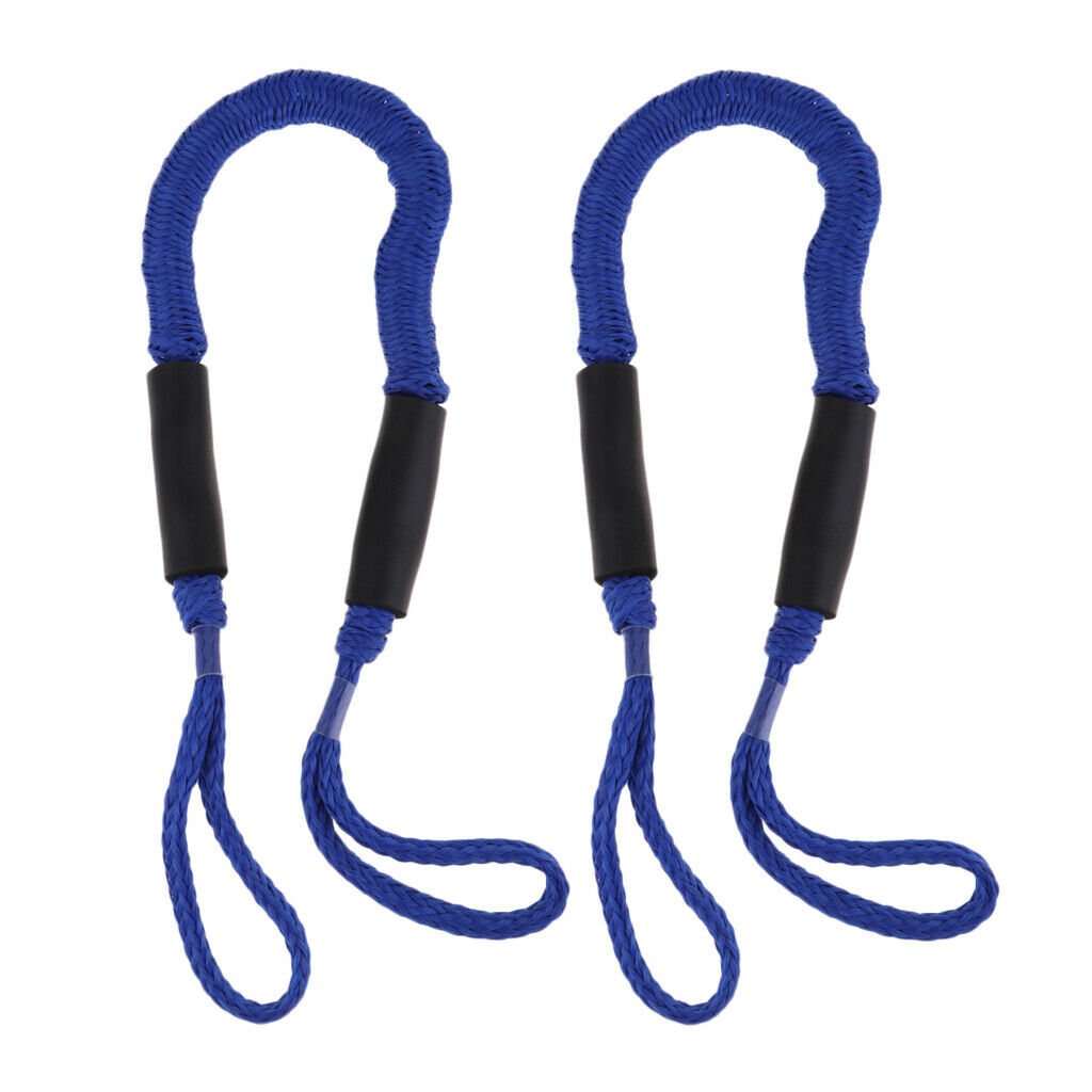 2pcs Durable Resilient 5ft Heavy Duty Boat Bungee Dock Line Mooring Cord