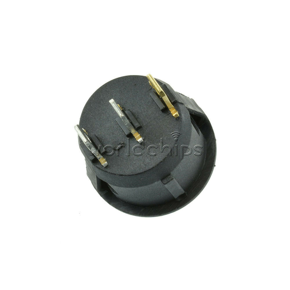 5Pcs Mini Round Red 3 Pin 125/250V SPDT ON-OFF Rocker Switch Snap-in