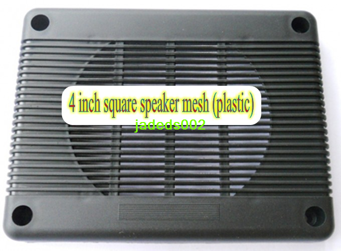 1pcs 4"inch square plastic speaker grilles PP Speaker protection grille black