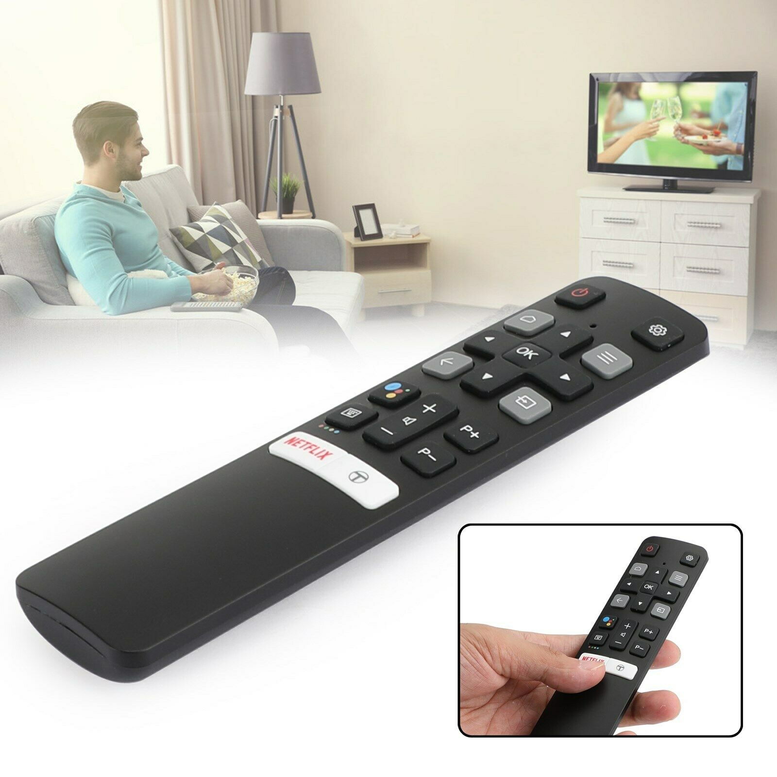 Replacement MRC802V TV Remote for TCL 50S435 32S6800S 40S6510FS 55P8M 85P8M CN